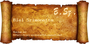 Biel Szimonetta névjegykártya